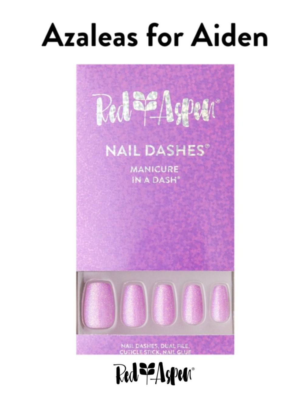 Red Aspen Azaleas for Aiden Pink Shimmer Nail Dashes B?N